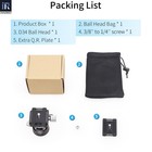 D34 34mm Low Profile Tripod Ball Head Professional All Metal Cnc Panoramic Ca   