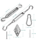Awning Attachment Set  Heavy Duty Sunshade Sail Stainless Steel Hardware