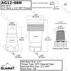 1 2    Ag Iso 5675 Hydraulic Quick Connect Male Coupler  Poppet Valve  1 2    Npt 