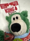 Kong Holiday Christmas Wild Knots Bear Red S m Squeaky Plush Dog Toy