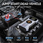 Geeneu Jump Starter With Air Compressor  8000a Portable Car Battery Booster 12v