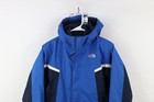 The North Face Boys Large Hyvent Nimbo 2 In 1 Triclimate Hooded Jacket Blue