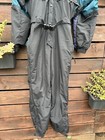 Columbia Snowsuit One Piece Ski Suit Snow Bib  Vtg 90s Colorful Mens Size Small