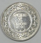 1916 Tunisia Silver 2 Francs Almost Uncirculated