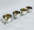 Set Of 4 Antique Victorian Solid Sterling Silver Salts Salt Dishes Exeter 1876