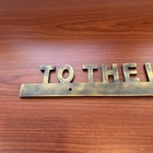 Vintage Solid Metal Boat Hanging Sign To The Life Boats 24    Nautical Brass 