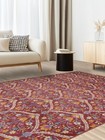Multicolor Modern Turkish Area Rug 6x9 Ft Transitional Oriental Wool Carpet