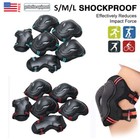 Adult Kids Wrist Elbow Knee Pads Skateboard Roller Bike Protective Gear Guard