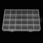 2 Pack 24 Grids Clear Plastic Organizer Box Fixed Compartment Storage Contain   