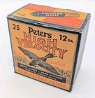 Vtg Peters High Velocity Cartridge Box Empty Shotgun Shells 12 Gauge - Very Good
