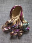 Truly Me 110 Wig C Blonde Hair Pink Blue Highlights American Girl Doll Custom