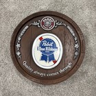 Vintage Pabst Blue Ribbon Beer Barrel End Keg Pbr 16  Hanging Wall Sign Bar 3d