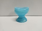 Rare Antique Eye Wash Glass  Cup Blue Opalescent Glows Optical Medical Oddity