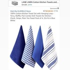 Kitchen Towels Bulk Wholesale Lot Cotton Combo With Hanging Loop 25 Sets Per Box
