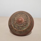 Antique Victorian Door Knobs Ornate Cast Iron Brass Architectural Salvage Set 2