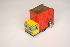 Japan Miniature Litho 1950s  Garbage Truck Vintage Mechanical Tin Toy Wind Up