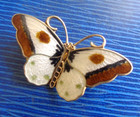 Norwegian Enamel Butterfly Brooch Sterling Silver Vintage Hroar Prydz Of Norway