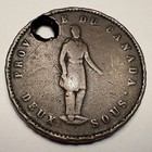 1852 Canada One Penny Bank Token  Free Shipping 