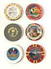 Lot Of 6 Las Vegas Casino Chips From 3 Casinos - Two  1 - Four  5 All Different
