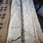 Vintage European Grain Sack Red Blue With Tie Farmhouse Country Rustic Boho