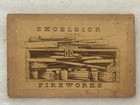 Very Rare Antique Cabinet Card Photo Of Fireworks Display    excelsior Fireworks   