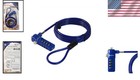 Blue Laptop Security Cable With 4-dial Combination Lock For Ultimate Protection