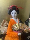 Vintage Japanese Doll Kimono Geisha Maiko Fan Ohgi Suehiro