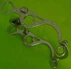 Al Tietjen Engraved Stainless Steel Bit 5  Salinas Mouth copper Hood   Cricket