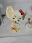 Vintage Miniature Anthropomorphic Celluloid Hard Plastic Mice   One Ceramic 2 