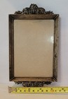 Vintage Victorian Style Ornate Brass metal Gilt Picture Frame W great Patina