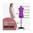 Dress Forms For Sewing  Purple Female Mannequin Adjustable Size 6-14  Pin Abl   
