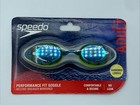 Speedo New Adults  Lime celeste blue Record Breaker Mirrored Goggles Swimming