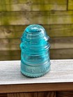 Vintage 1930   s Hemingray-12 Aqua Glass Insulator For Telephone   Telegraph Poles