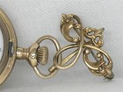 Vintage Lady Elgin 14k Gold Fill Fancy Dial Pocket Watch W  Lapel  Serviced 