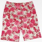 Vintage Lilly Pulitzer Floral Bermuda Shorts Pink White Size 10 Resort Golf