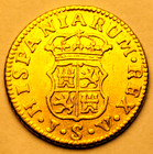Old Us  1 Gold Coin - 1761 Spanish Colonial Half Escudo Doubloon 22k Pure