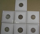 Newfoundland 10 Cents Lot Of 7 Silver Coins  Kgvi Different Dates 1938 To 1947