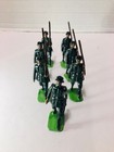 Vintage Lead Soldiers Ww2 German Six Infantry  Marching With One Officer 54mm