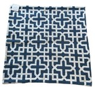 2 Pottery Barn 24  Euro Shams Blue   White Geometric Pattern Zip Closure