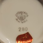 Lefton 280 Porcelain 25th Anniversary Creamer  Sugar Bowl   Lid Set