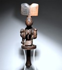 Rare Antique Yoruba Oshe-shango Scepter Tribal Art Ancestor Ritual Staff Statue