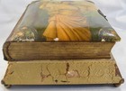Victorian Photograph Album Celluloid Woman Flowers Music Box 25 Pics O As Is