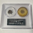 1850 Seated Liberty Dime pinch Of Gold Pcgs Xf40 Ss Central America Token