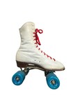 Vintage 70 s Chicago Roller Skates White Leather Women s 8 Metaflex Blue Wheels