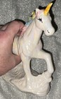Vintage Rainbow Unicorn Ceramic Figurine  8 5      8 5    See Pics No Cracks chips