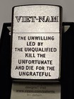 Viet-nam War Trench Art  the Ungrateful  Zippo Lighter New In Original Box