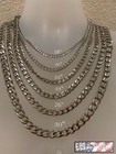 Stainless Steel Cuban Curb Chain 16 -36 Silver Women Necklace 3 4 5 7 9 10 12 Mm