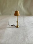 Wer  Dollhouse Miniature Brass Desk Table Buffet  Lamp Light Electric Nos