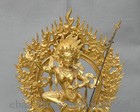 15   Old Tibet Buddhism Bronze Gold Gilt Vajravarahi Dorje Phakmo Statue