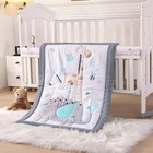  Mini Crib Bedding Set Gray  3 Piece Baby Bedding Set Nursery Bedding Set 